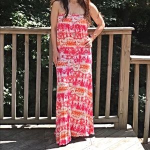 NWT 💗Sunrise Tie Dye Tube Dress by Classic Woman